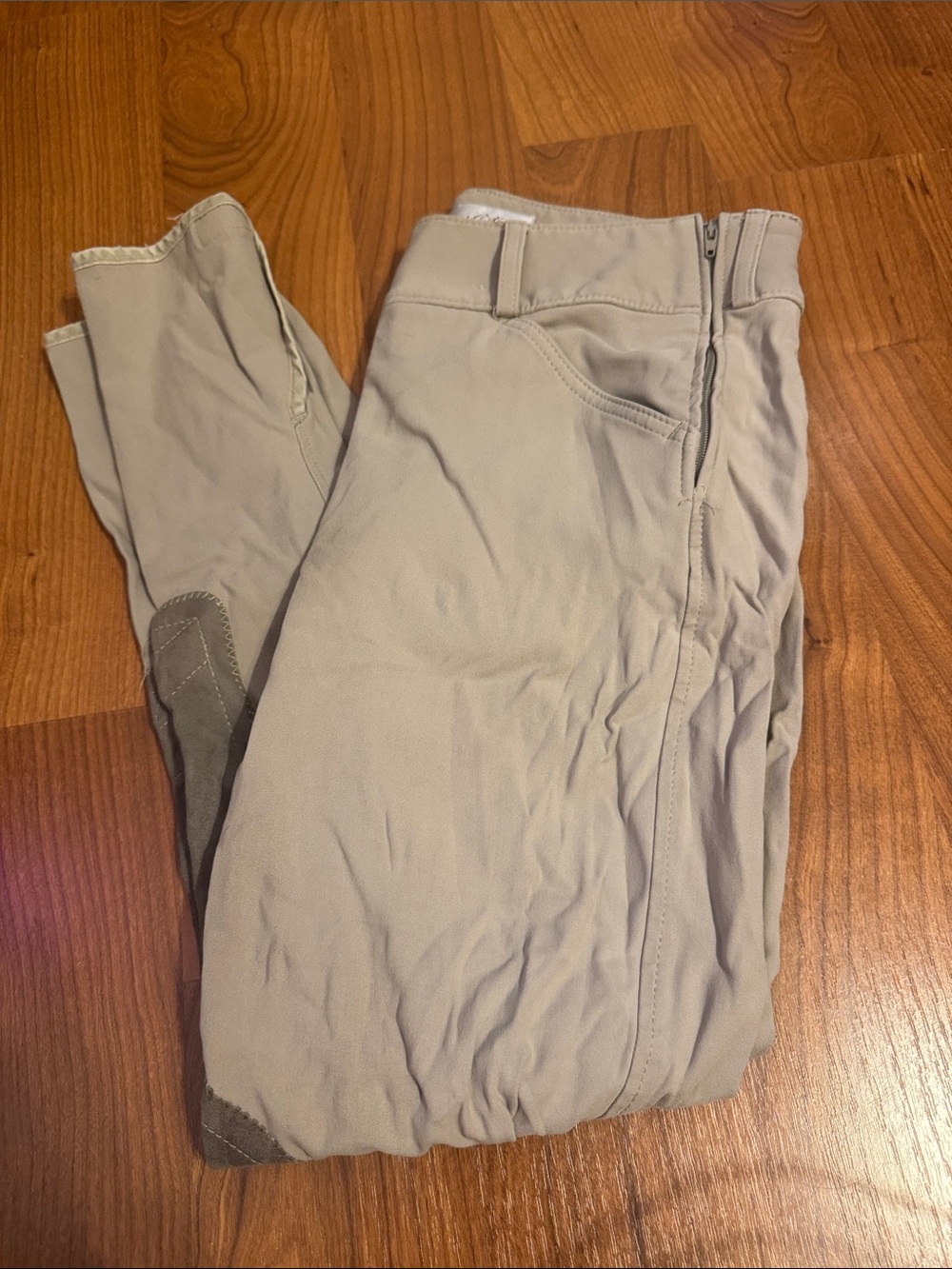 Women’s/Girls Tailored Sportsman Breech 16R Knee Patch Tan Side Zip
